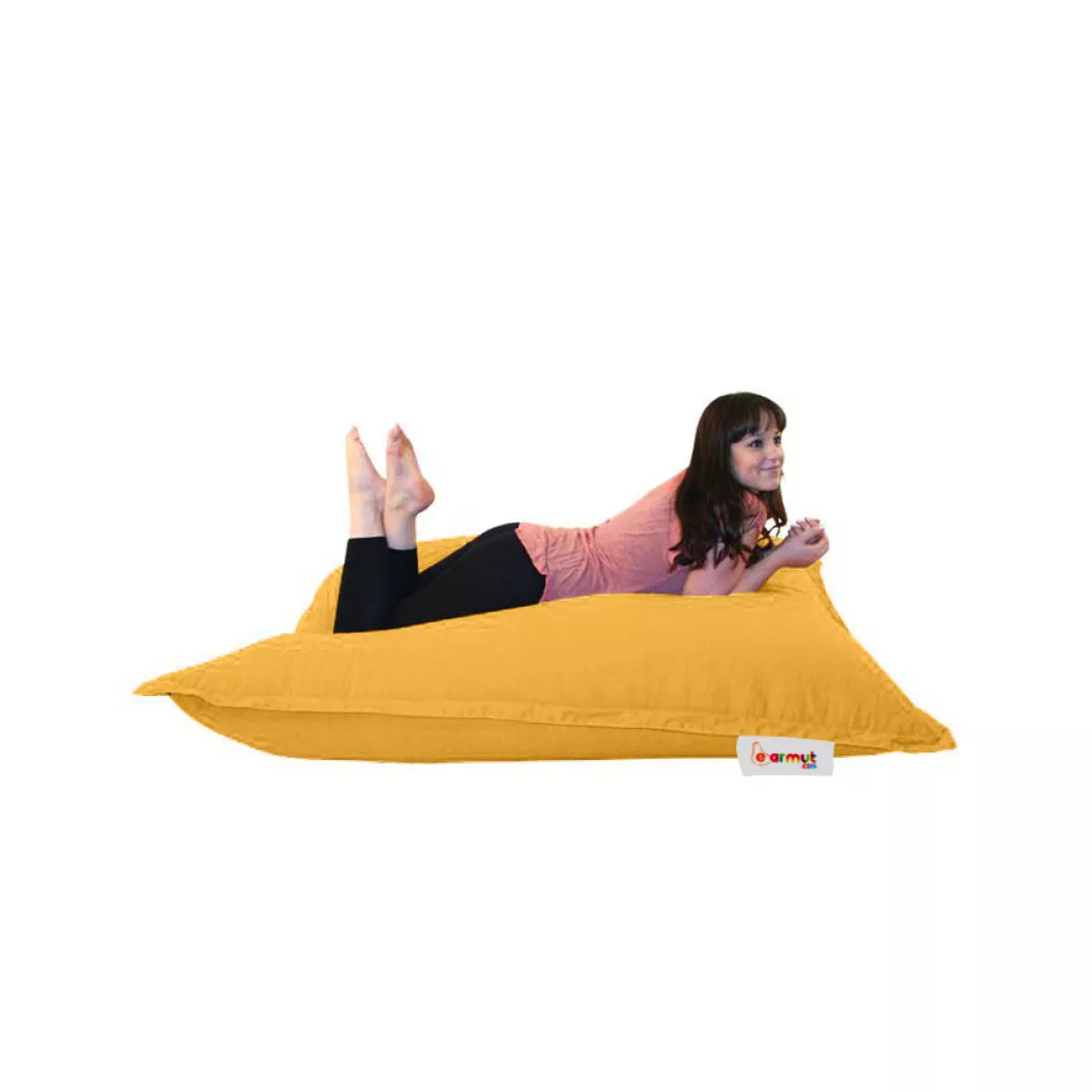 Bean Bag Cushion Pouf 100x100 - Yellow