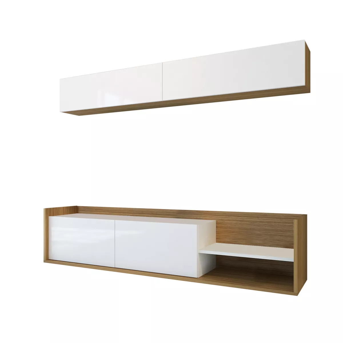 ТВ Комода Kale - Teak, White