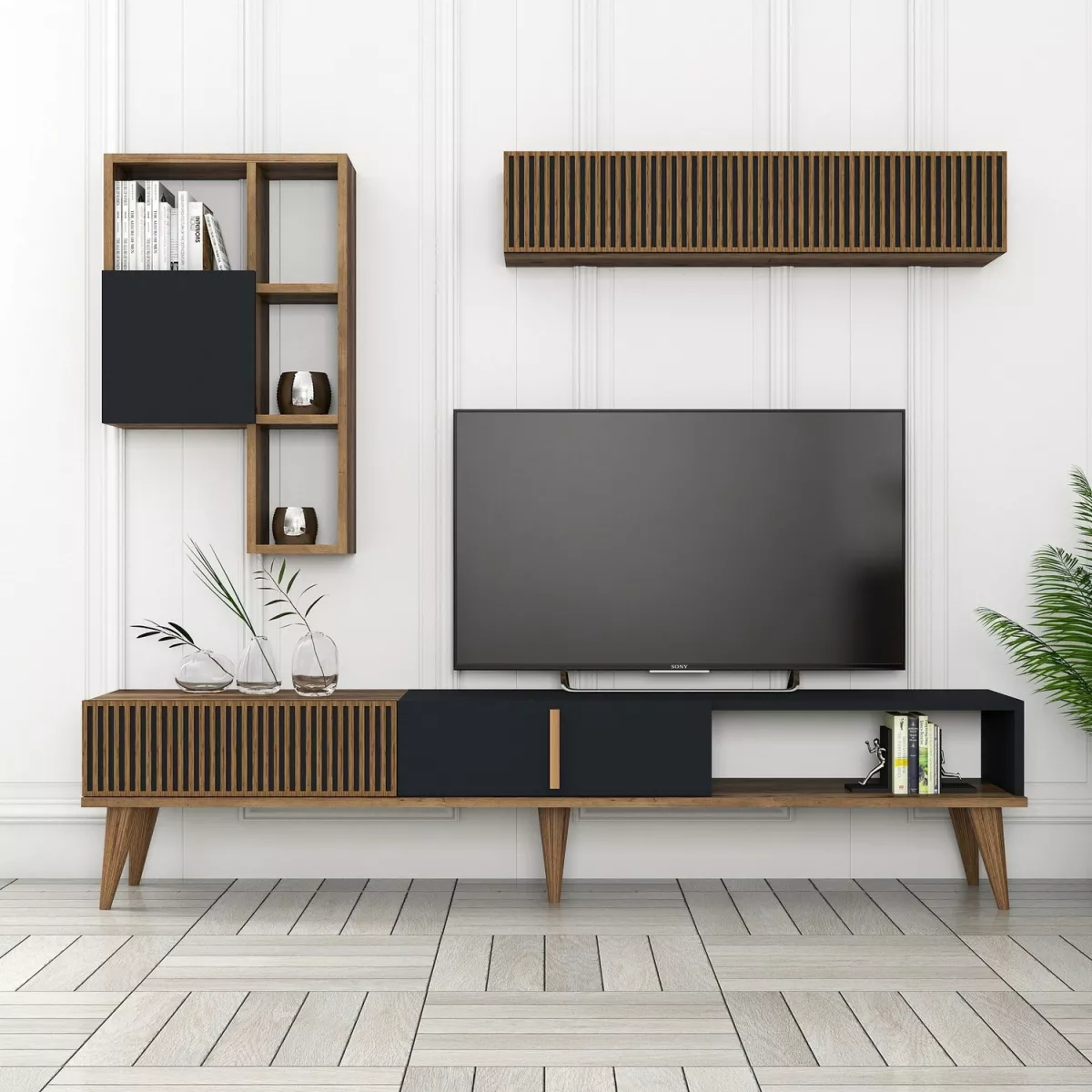 ТВ Комода Milan TV - Walnut, Anthracite