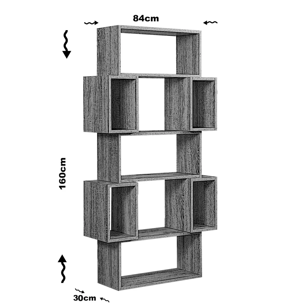 Полица Box - Walnut