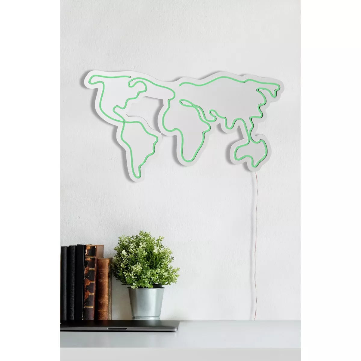 Ѕидна LED декорација World Map - Green