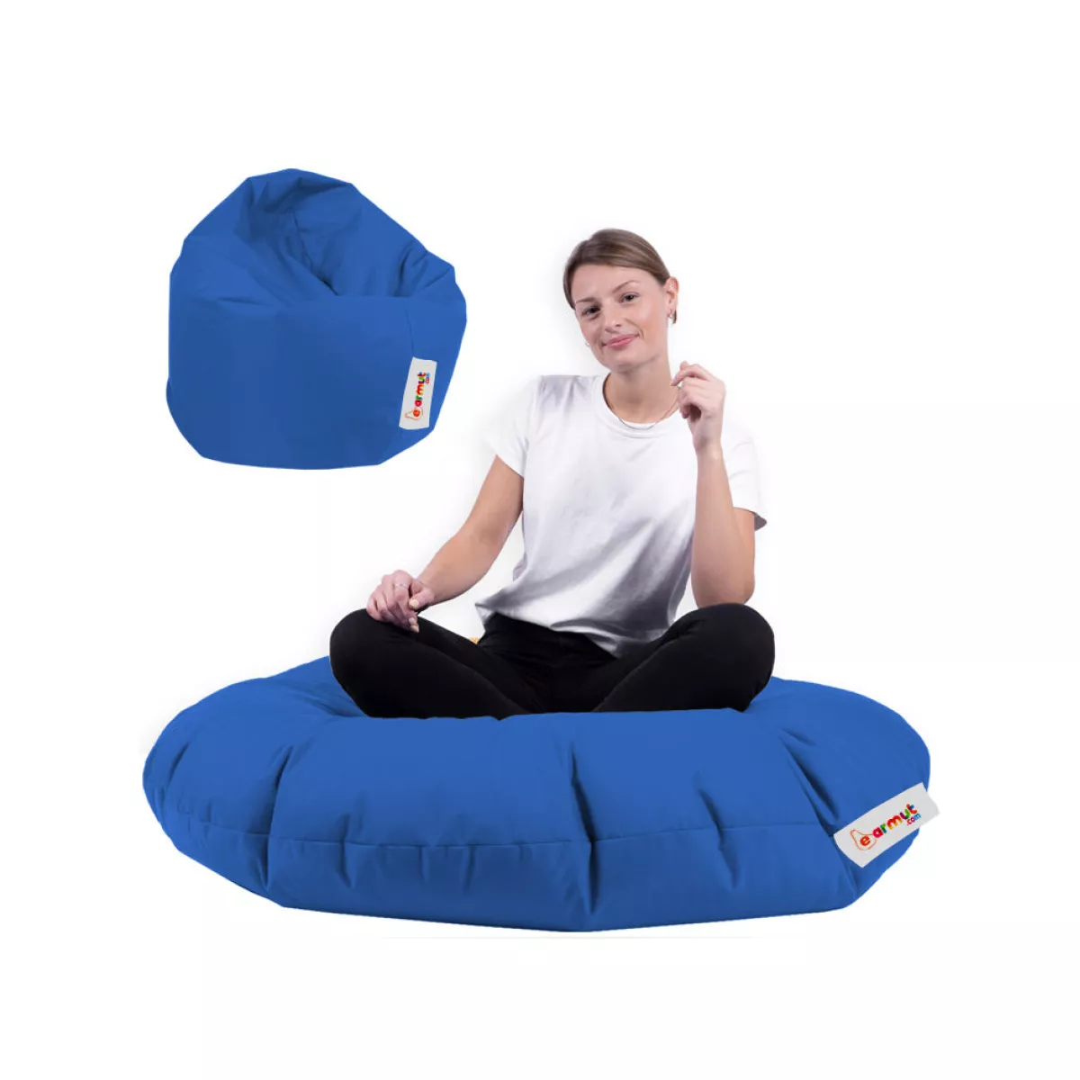 Bean Bag Iyzi 100 Cushion Pouf - Blue