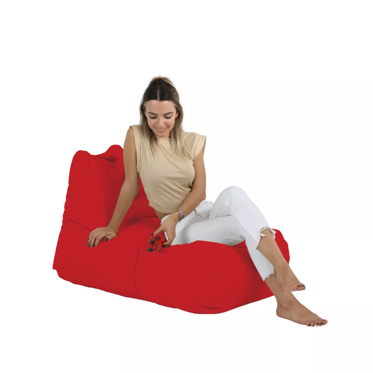 Bean Bag Trendy Comfort Bed Pouf - Red