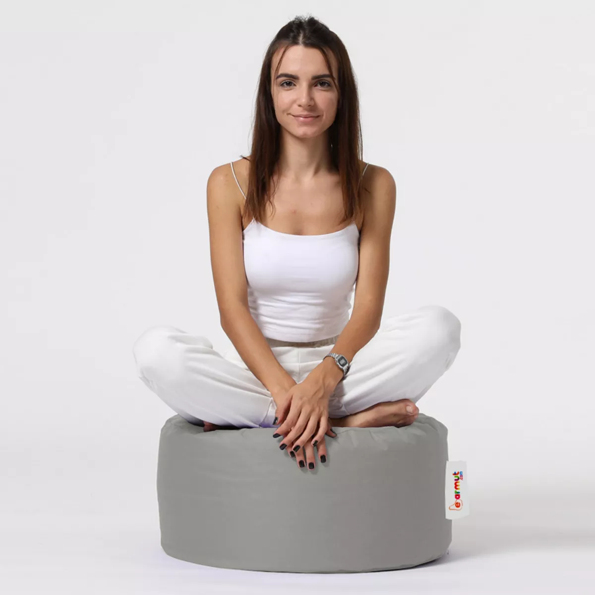 Bean Bag Round Pouf - Fume