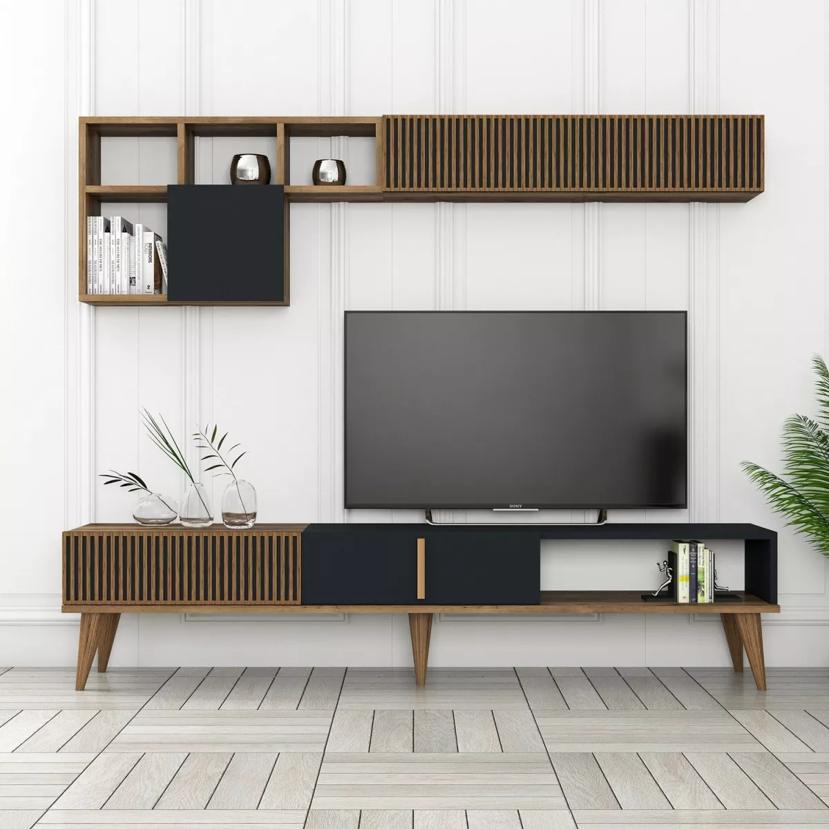 ТВ Комода Milan TV - Walnut, Anthracite