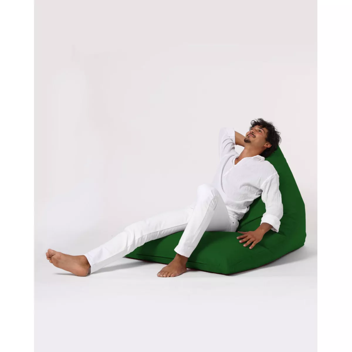 Bean Bag Pyramid Big Bed Pouf - Green