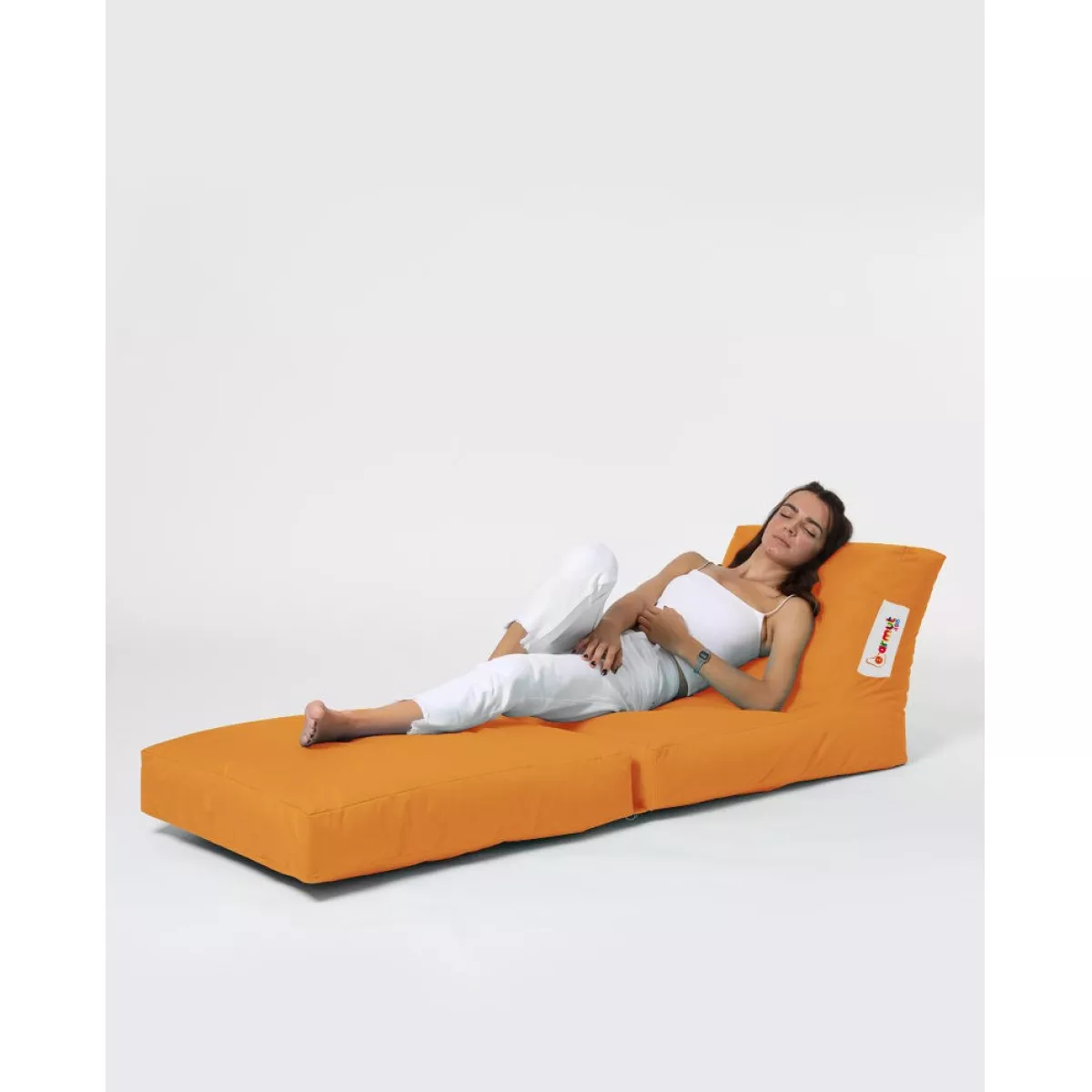 Bean Bag Siesta Sofa Bed Pouf - Orange