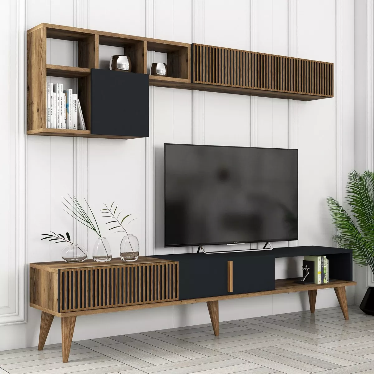 ТВ Комода Milan TV - Walnut, Anthracite