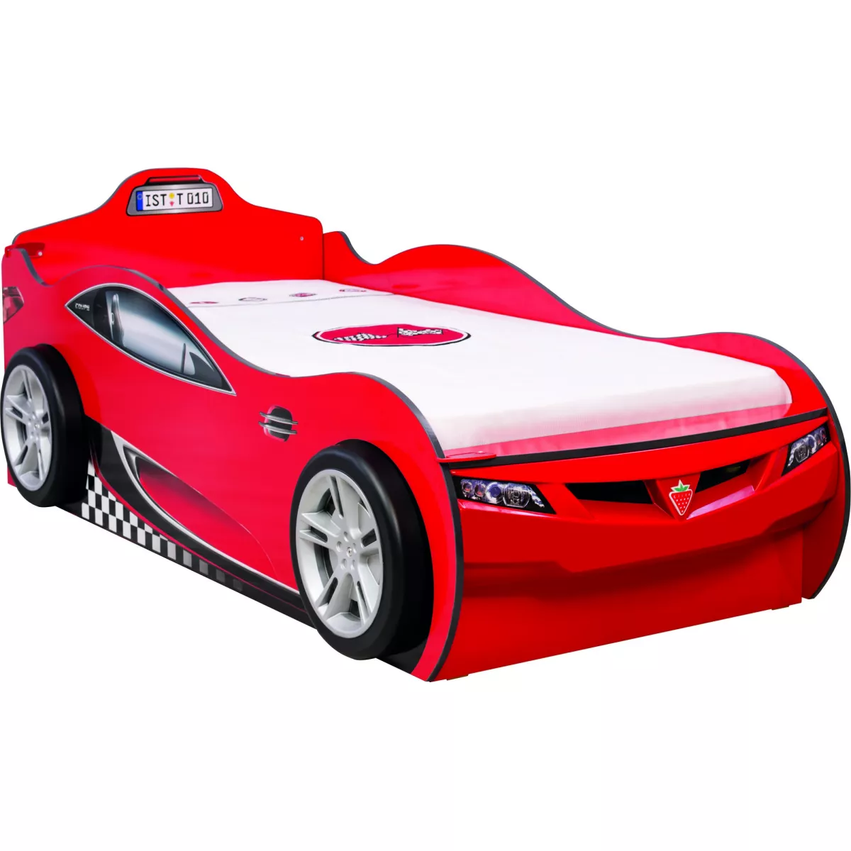 Детски кревет Coupe Carbed (With Friend Bed) - Red (90X190 - 90X180)