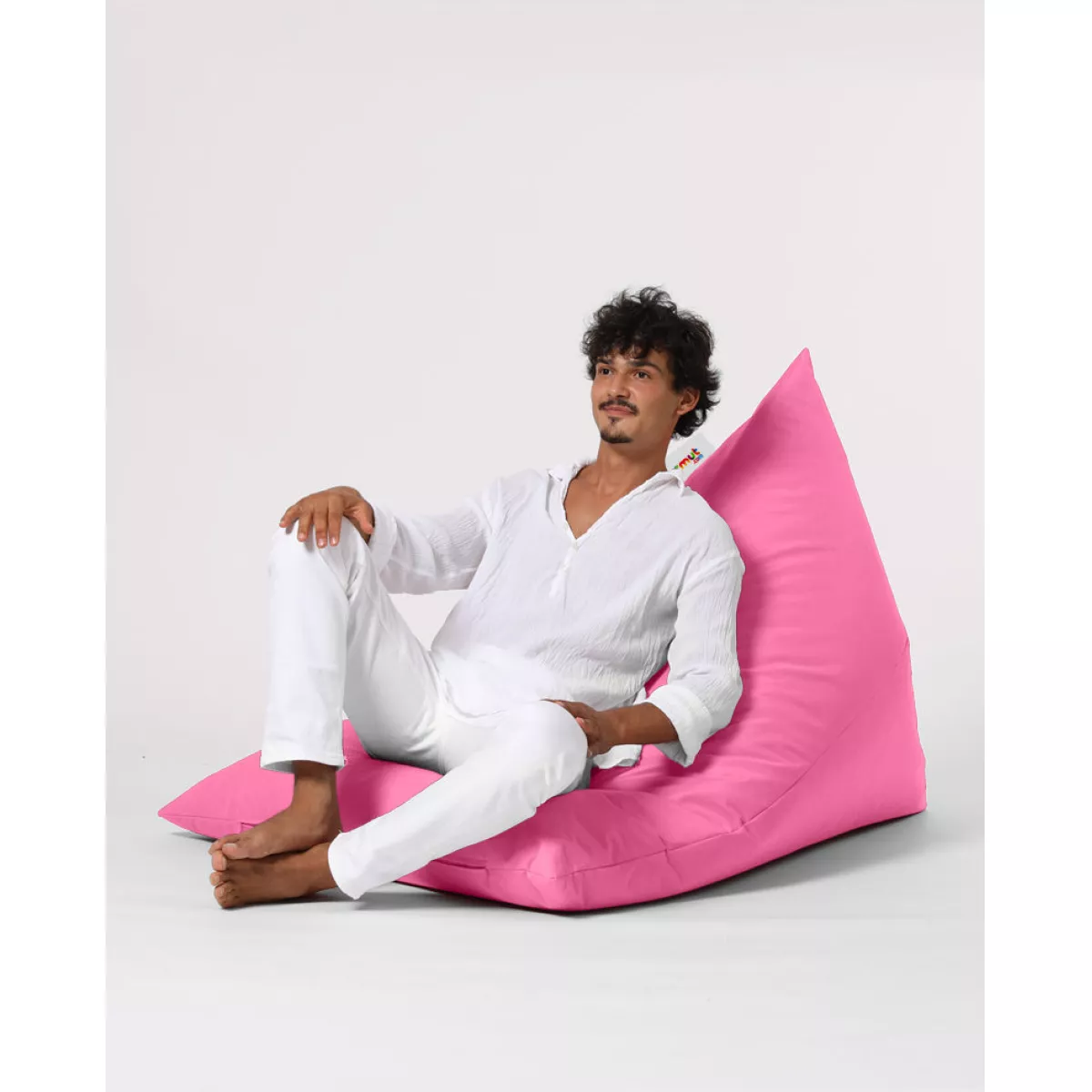 Bean Bag Pyramid Big Bed Pouf - Pink