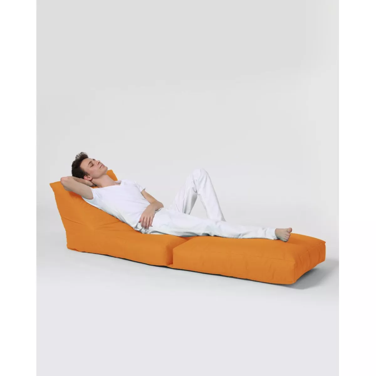 Bean Bag Siesta Sofa Bed Pouf - Orange