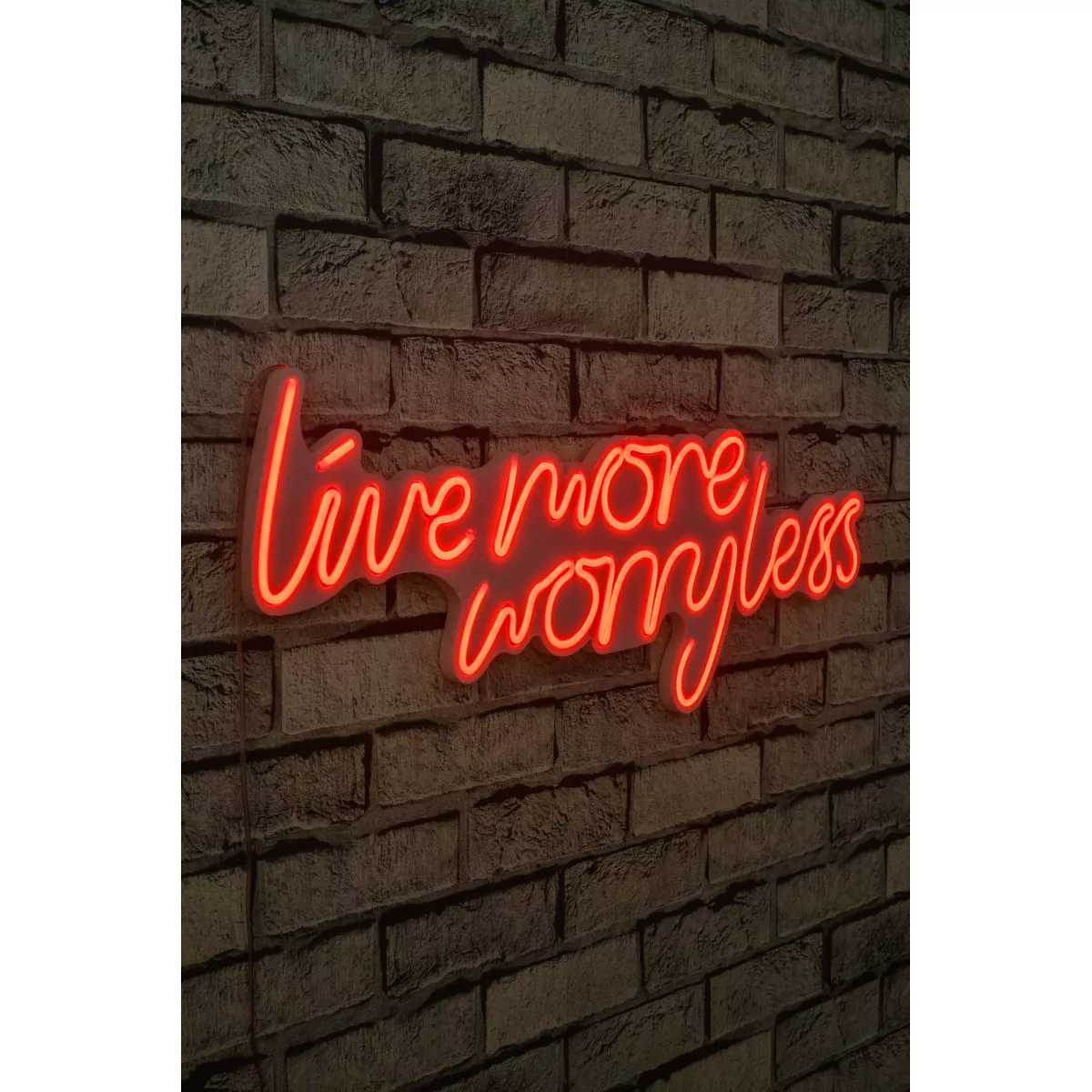 Ѕидна LED декорација Live More Worry Less - Red