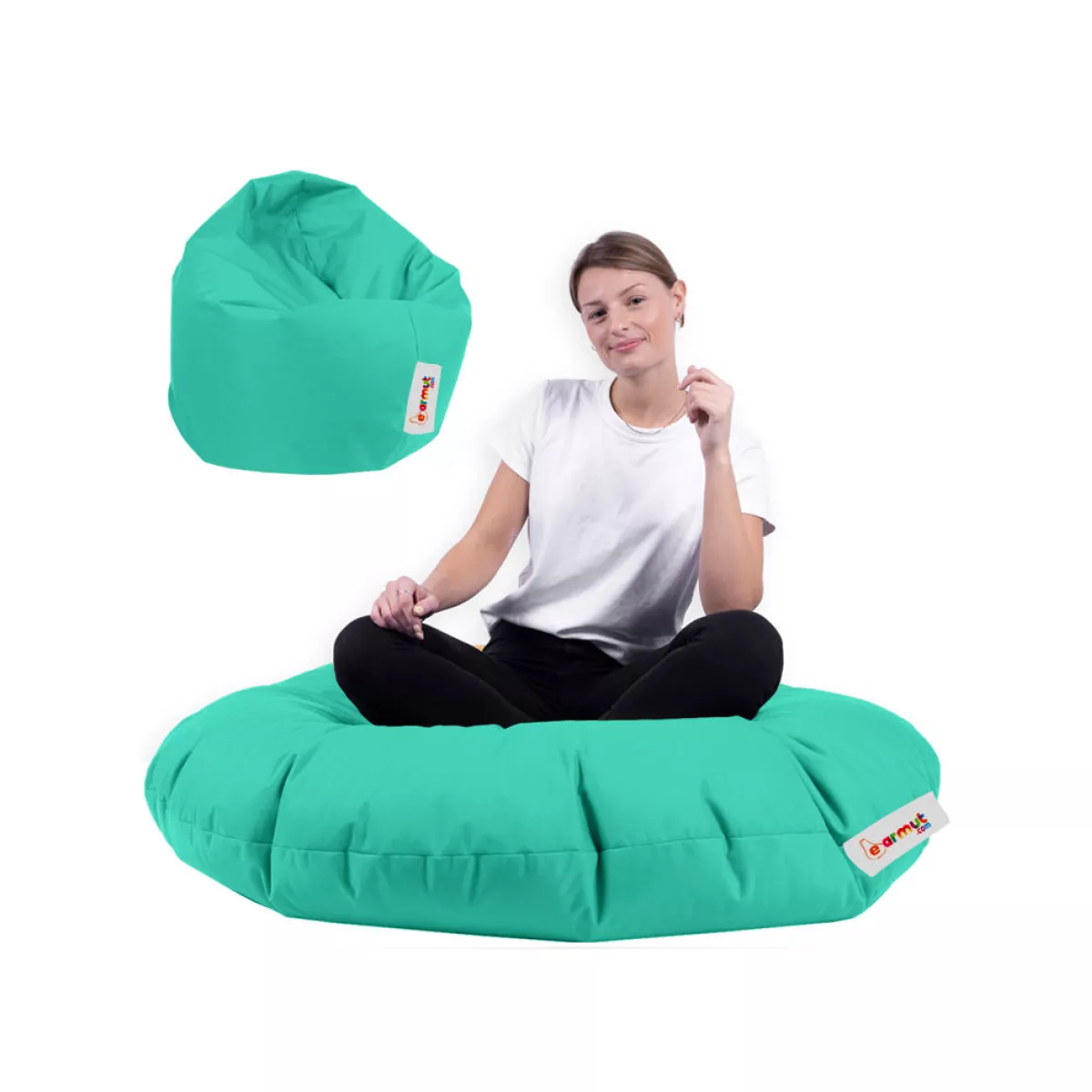 Bean Bag Iyzi 100 Cushion Pouf - Turquoise