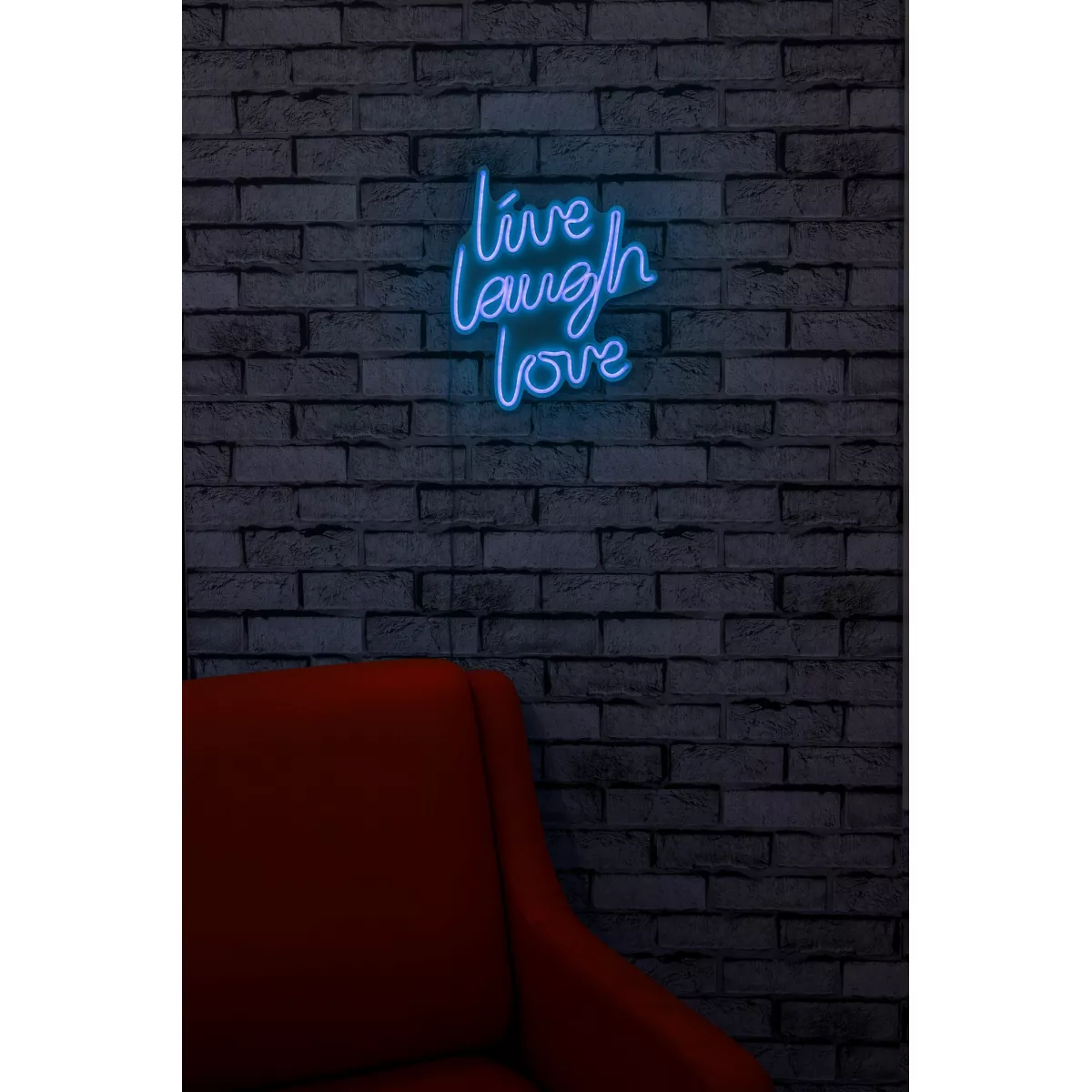 Ѕидна LED декорација Live Laugh Love - Blue