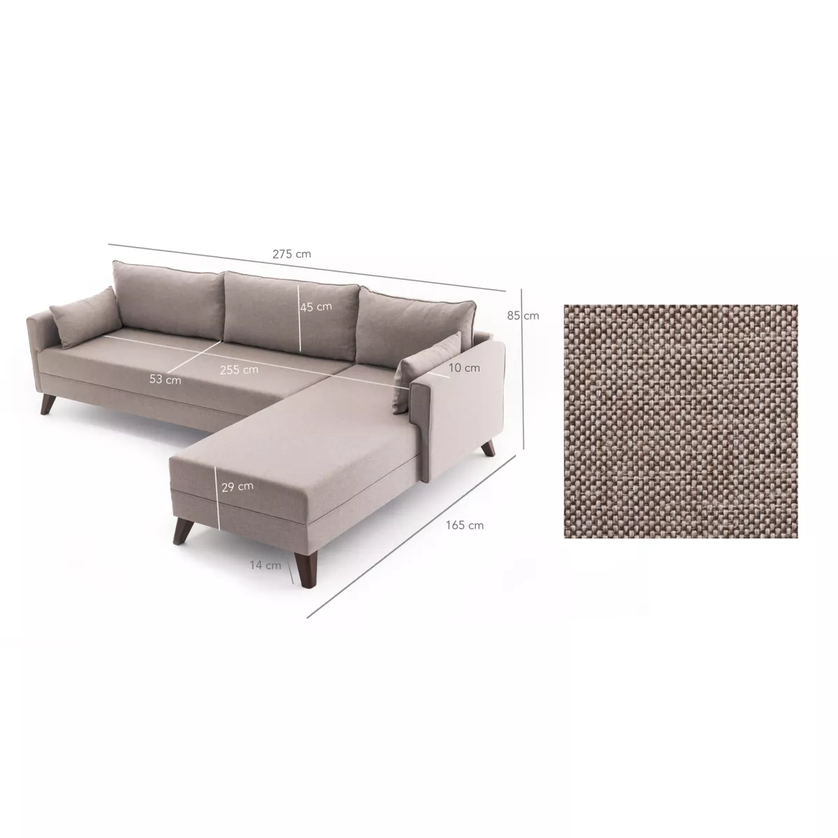 Софа Bella Corner Sofa Right 1 - Cream