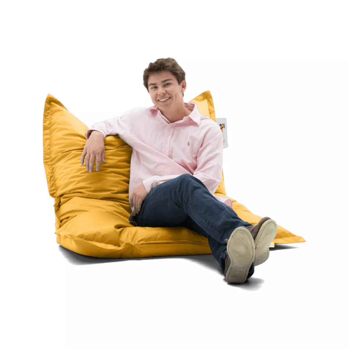 Bean Bag Cushion Pouf 100x100 - Yellow