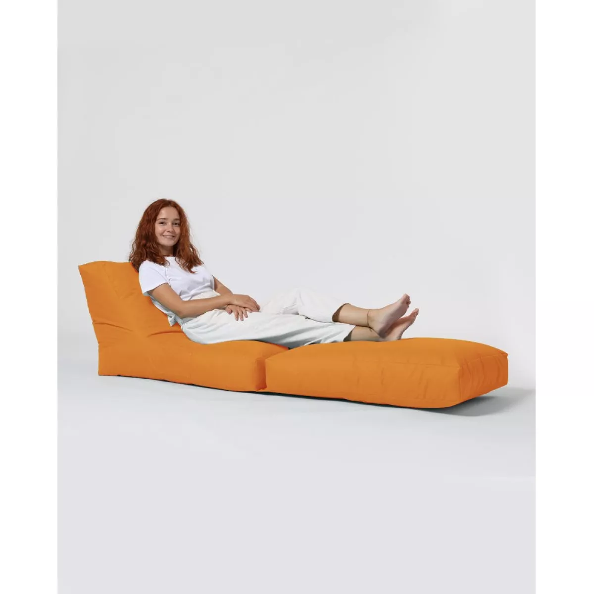 Bean Bag Siesta Sofa Bed Pouf - Orange