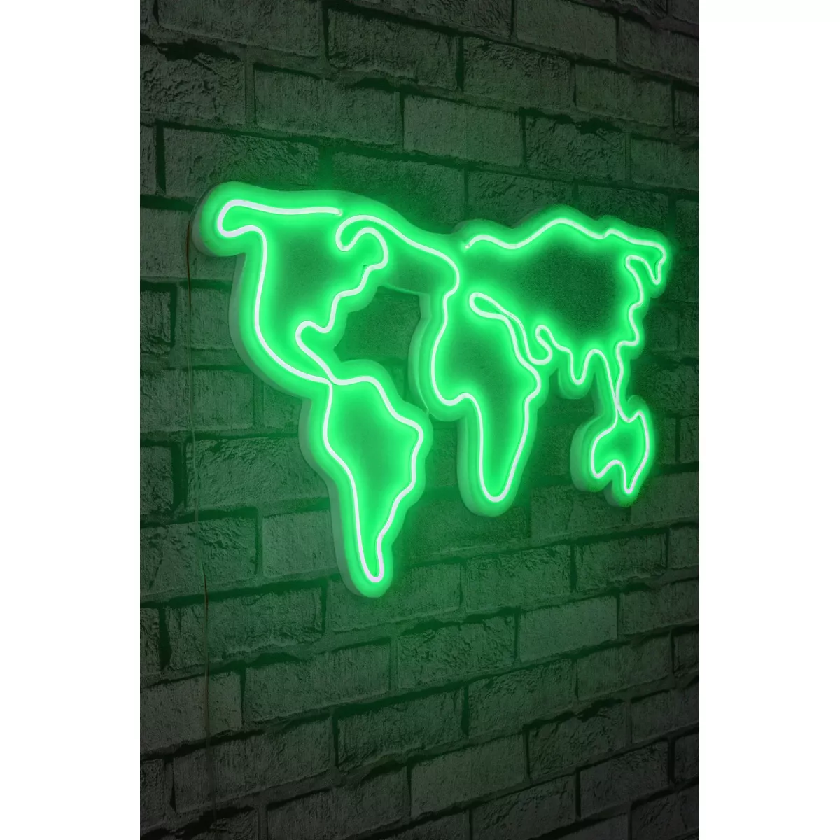 Ѕидна LED декорација World Map - Green