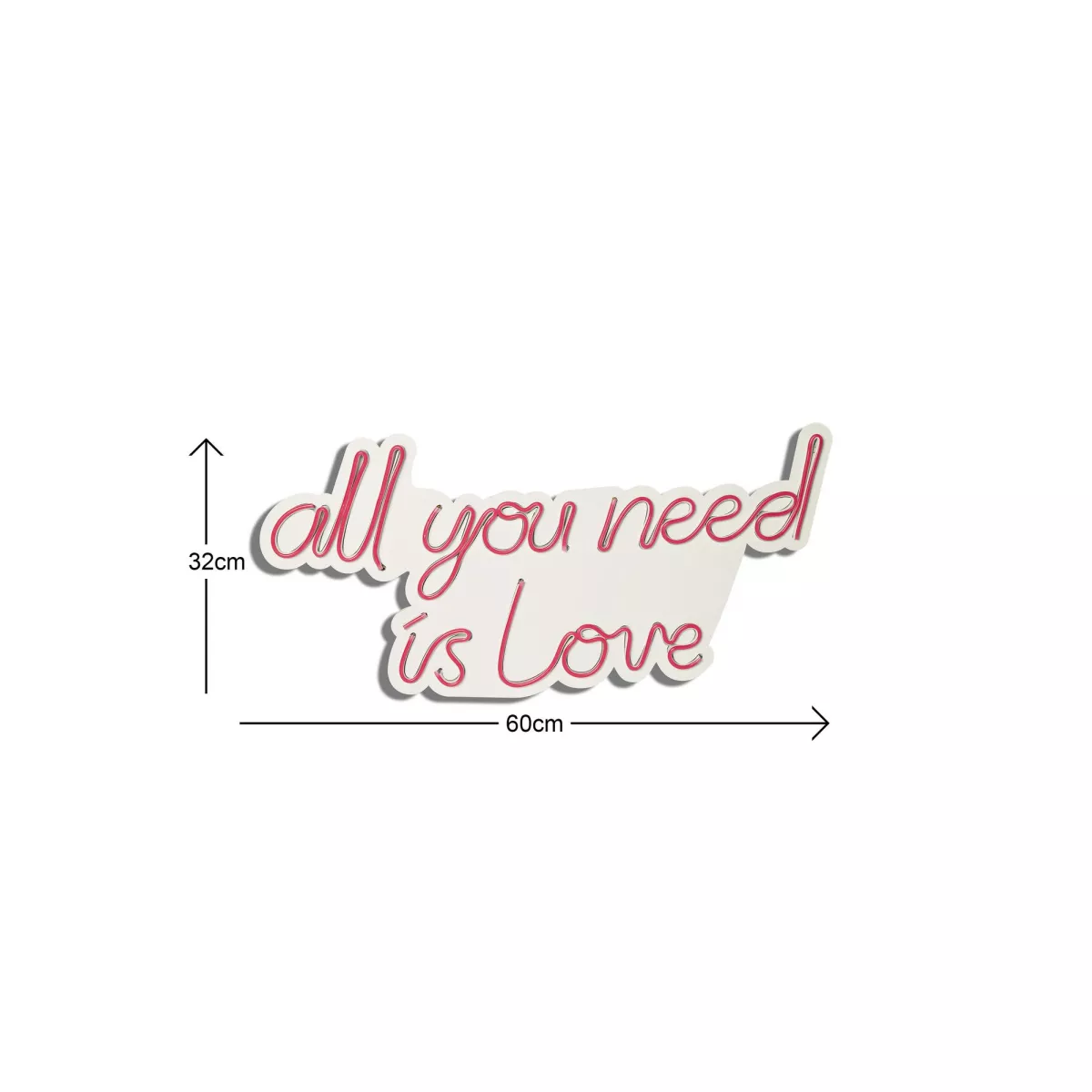 Ѕидна LED декорација All You Need is Love - Red