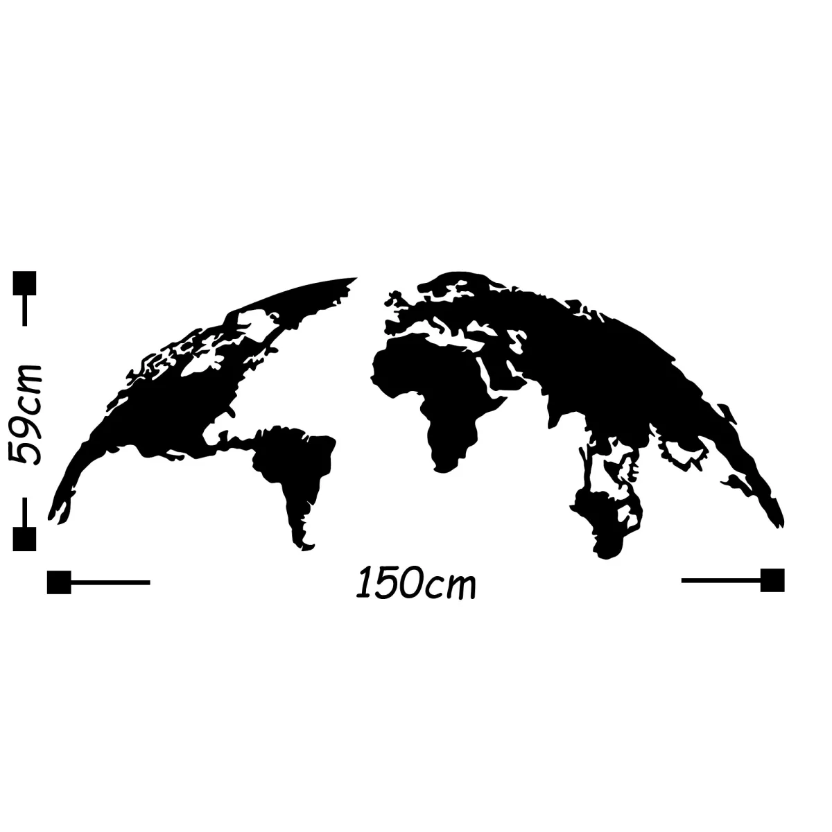 Метална ѕидна декорација World Map Large