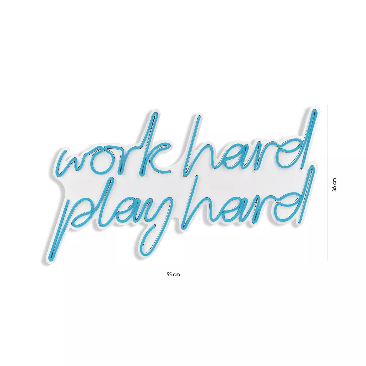 Ѕидна LED декорација Work Hard Play Hard - Blue