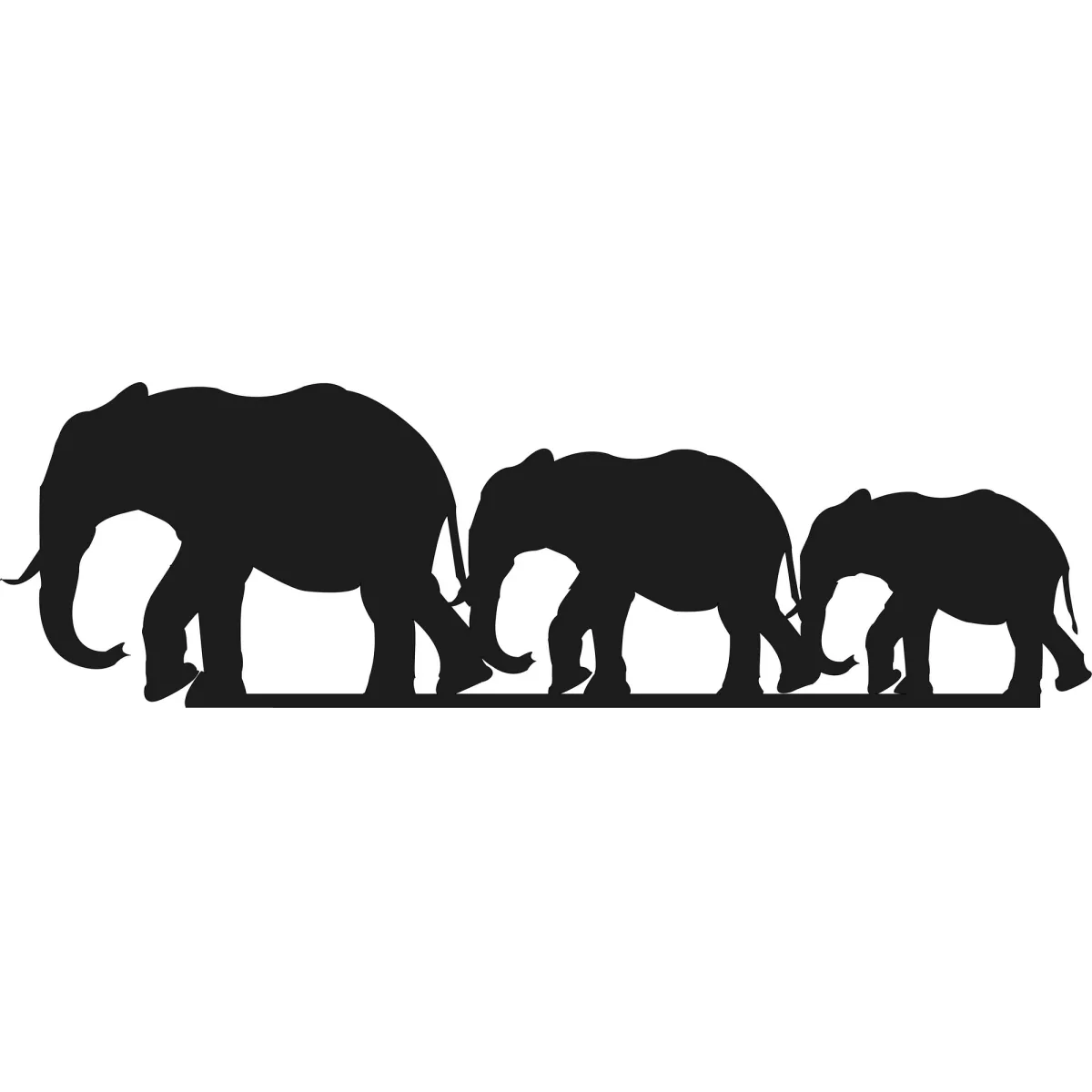 Метална ѕидна декорација Elephants