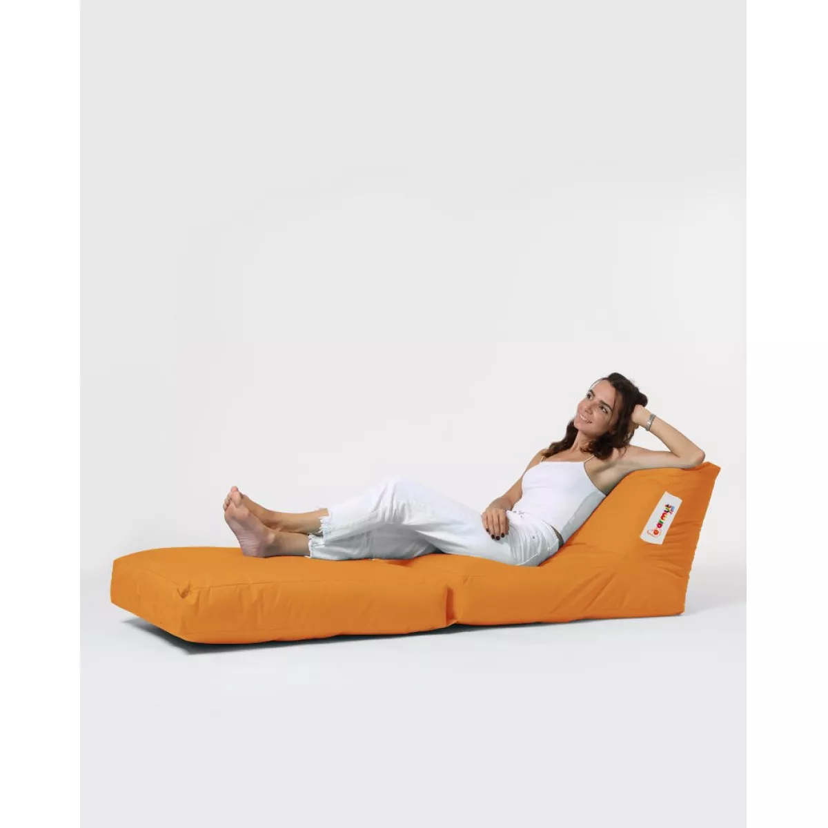 Bean Bag Siesta Sofa Bed Pouf - Orange