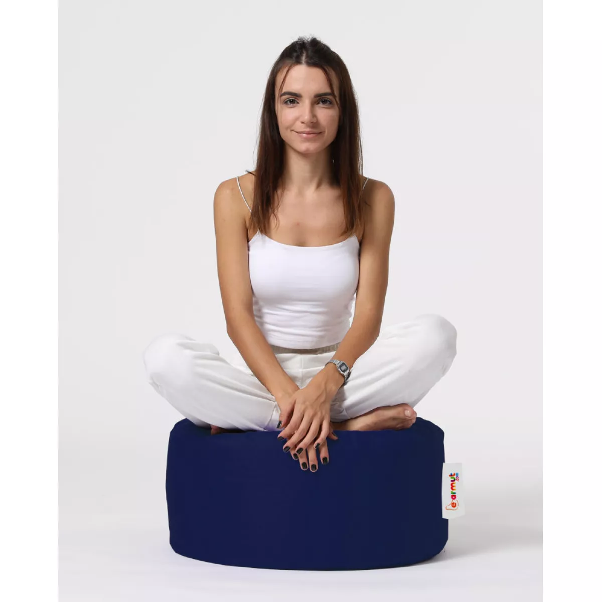 Bean Bag Round Pouf - Dark Blue