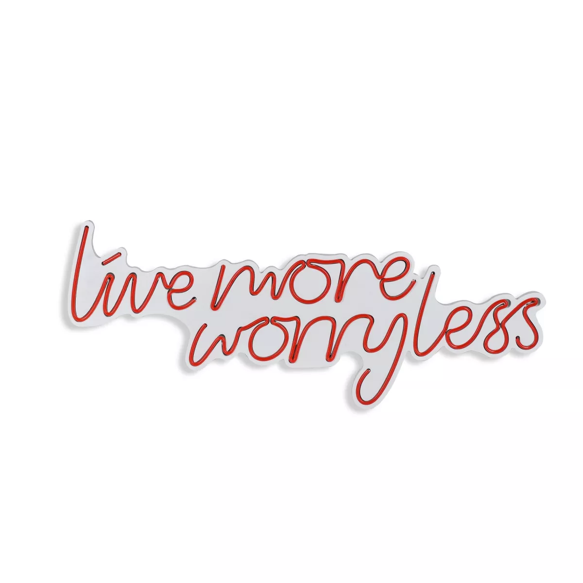 Ѕидна LED декорација Live More Worry Less - Red