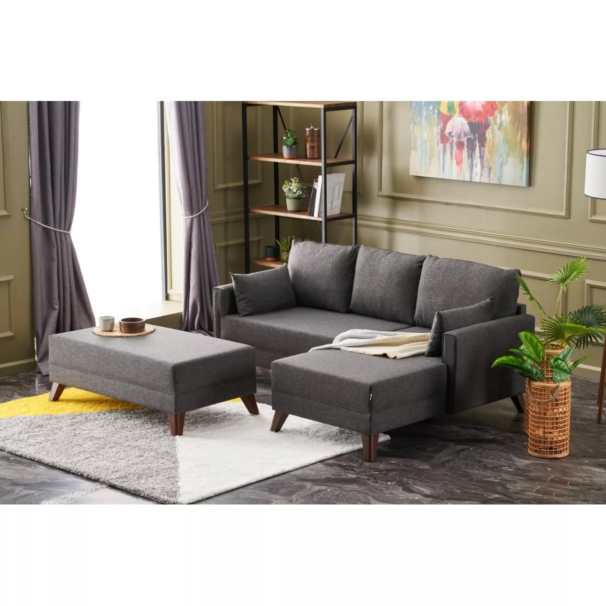 Софа Bella Mini Corner Sofa Right - Anthracite