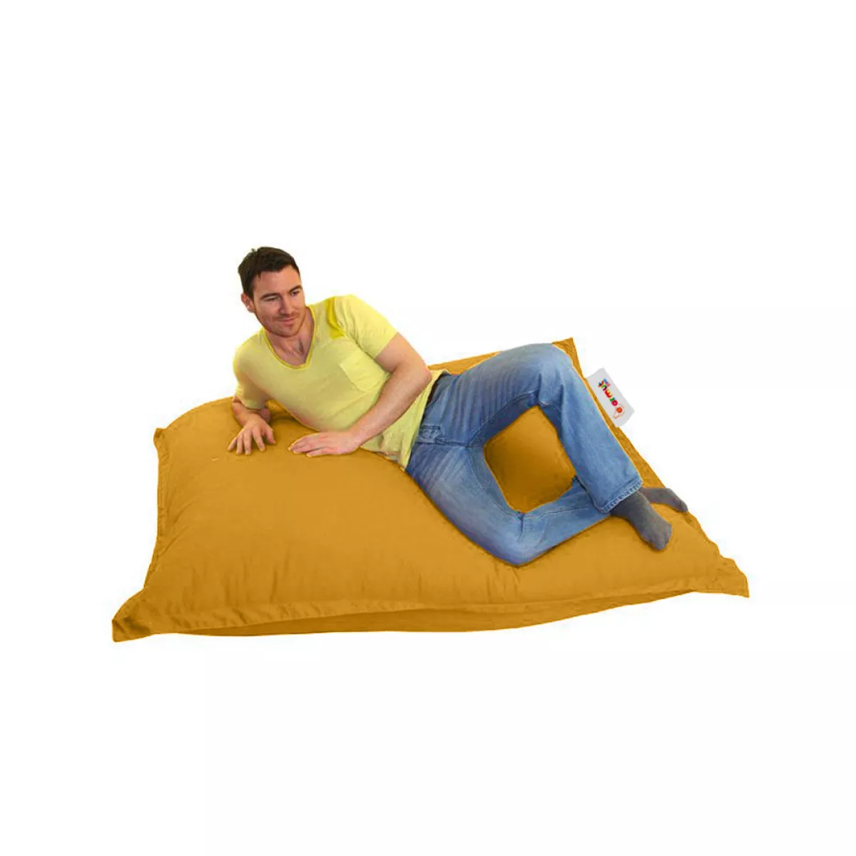 Bean Bag Cushion Pouf 100x100 - Yellow