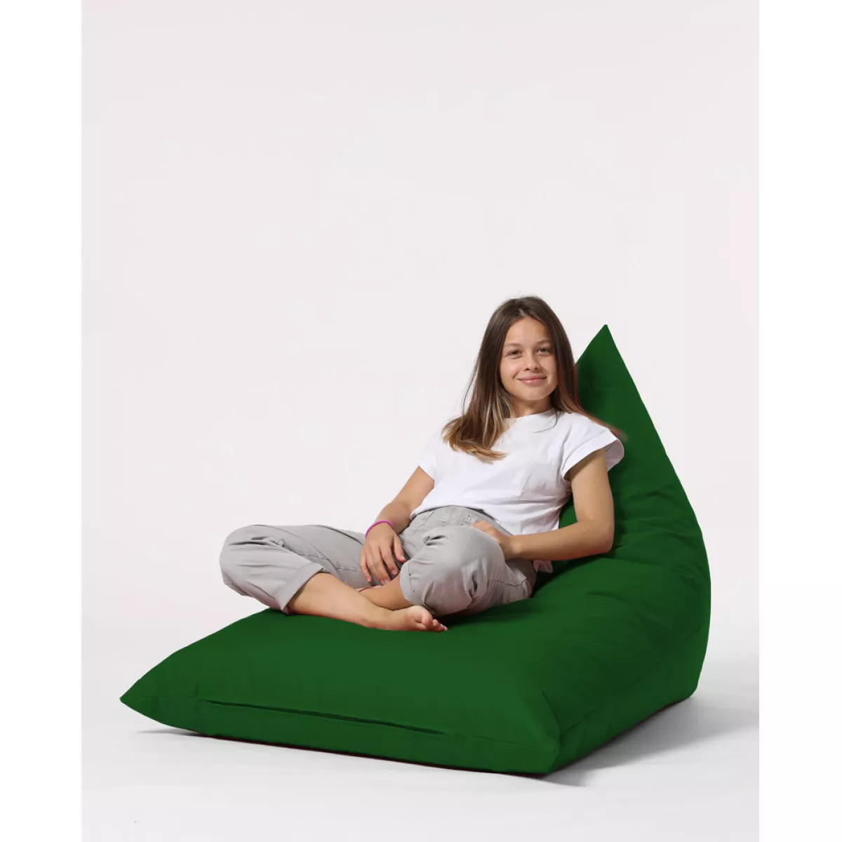 Bean Bag Pyramid Big Bed Pouf - Green