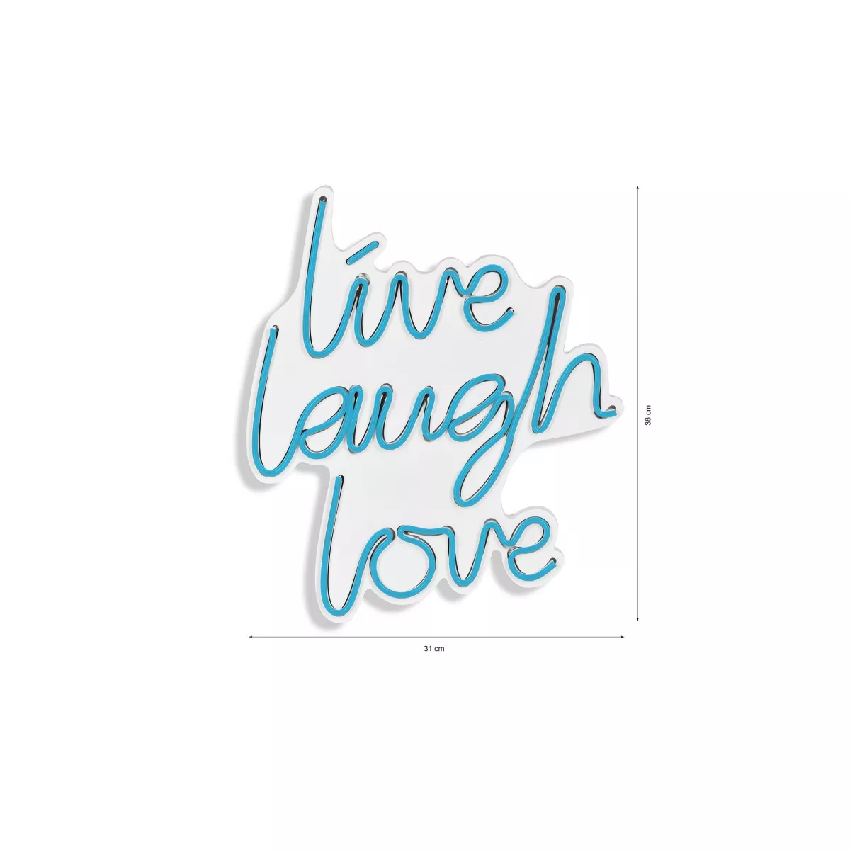 Ѕидна LED декорација Live Laugh Love - Blue