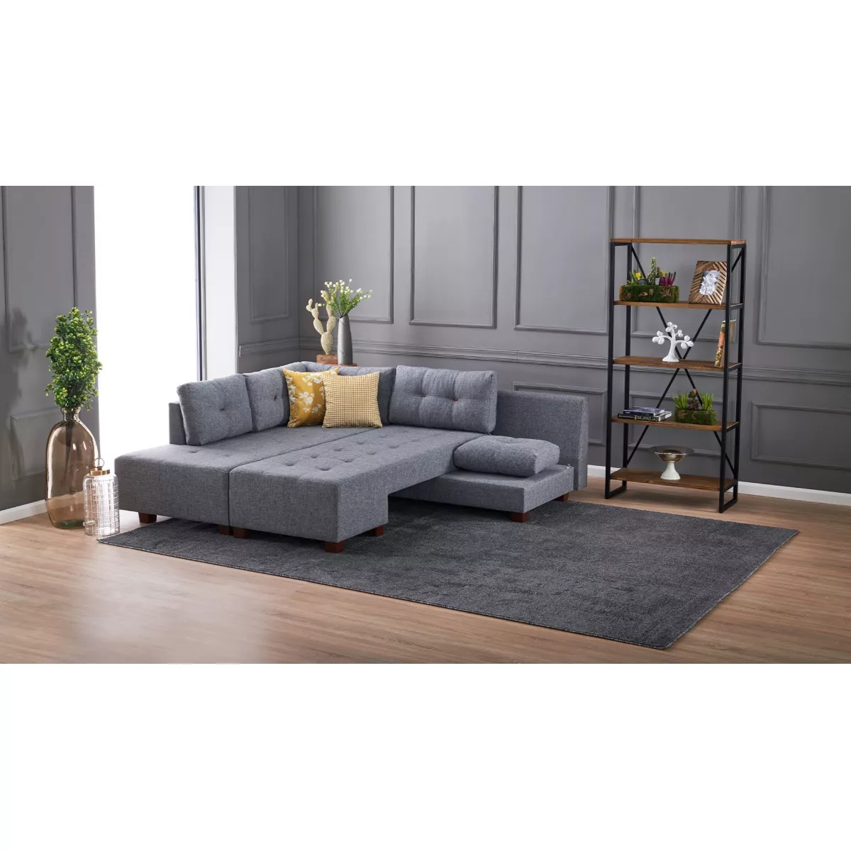 Софа Manama Corner Sofa Bed Left - Grey