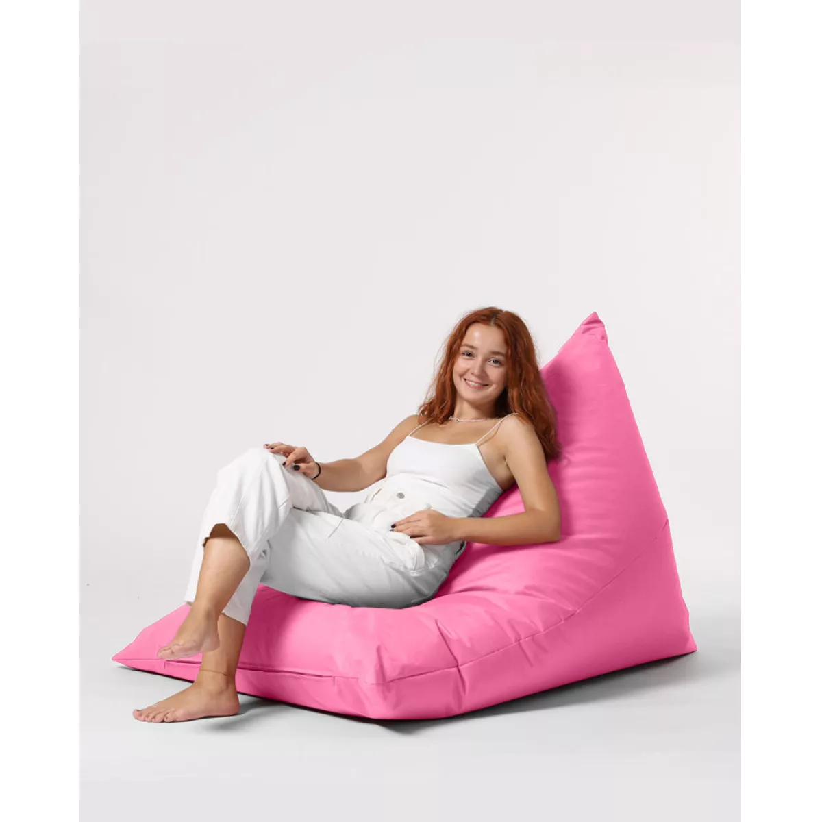 Bean Bag Pyramid Big Bed Pouf - Pink