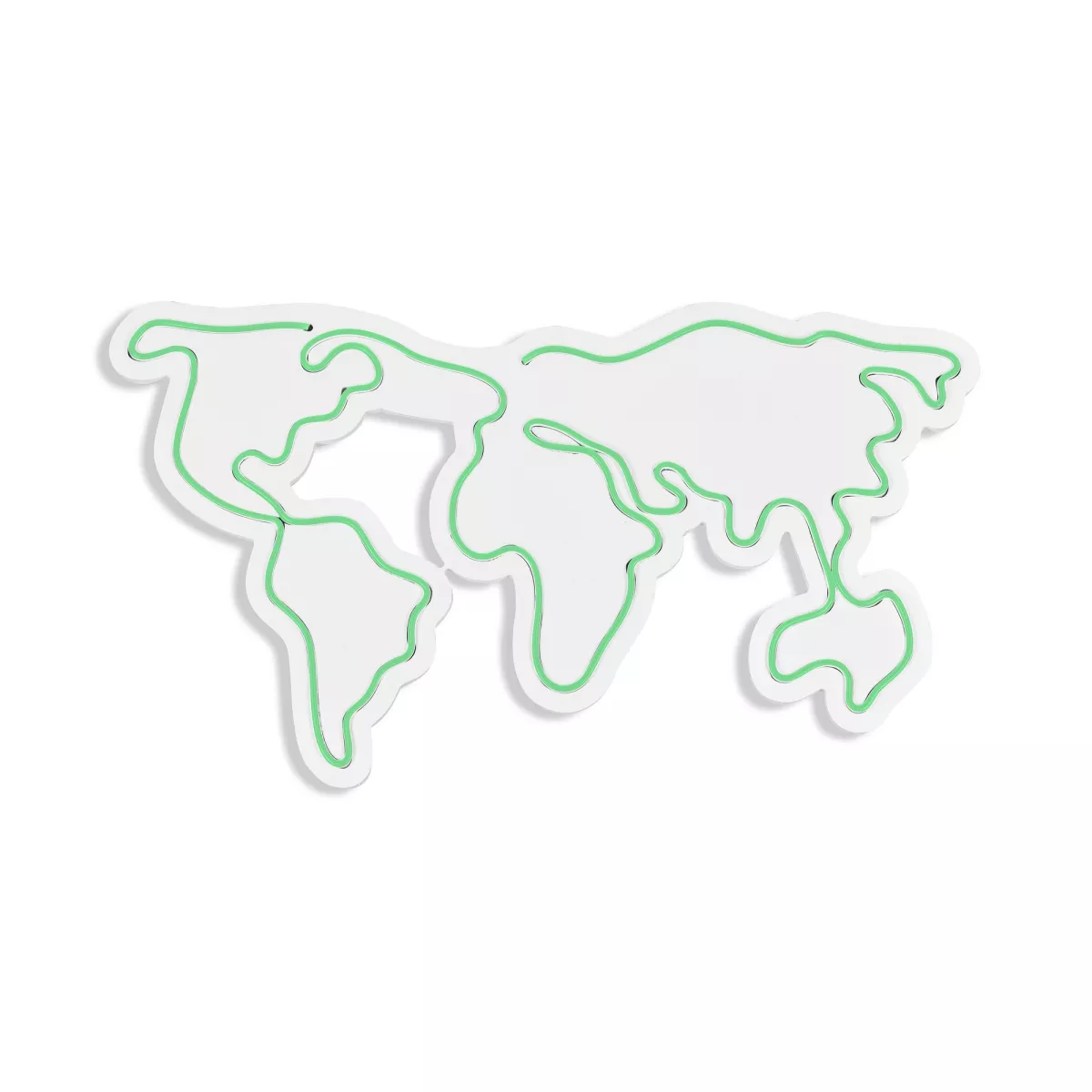 Ѕидна LED декорација World Map - Green