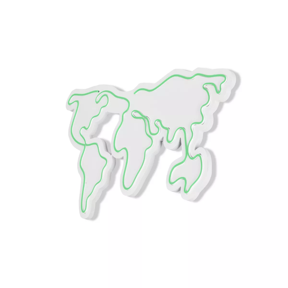 Ѕидна LED декорација World Map - Green