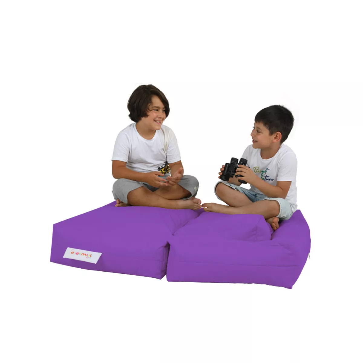 Bean Bag Kids Double Seat Pouf - Purple