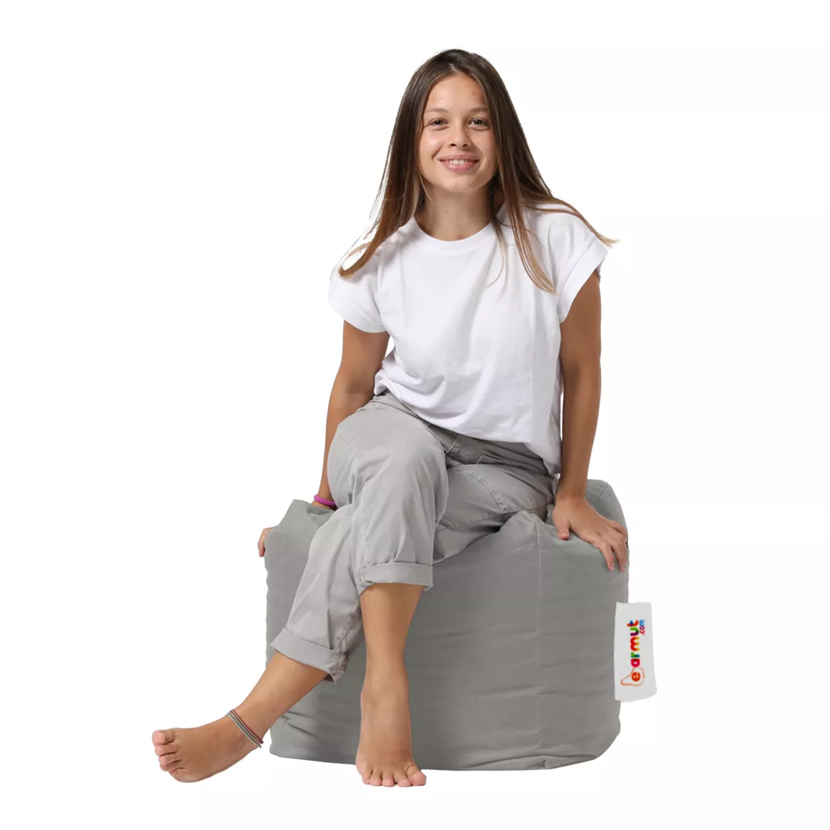 Bean Bag Square Pouf - Fume