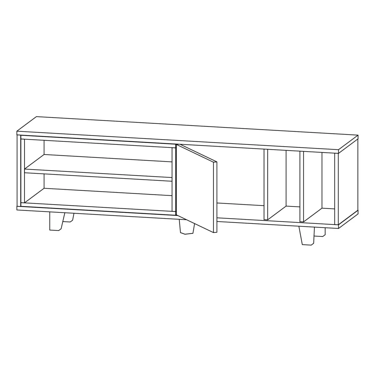 ТВ Комода Rosmar - Oak, White