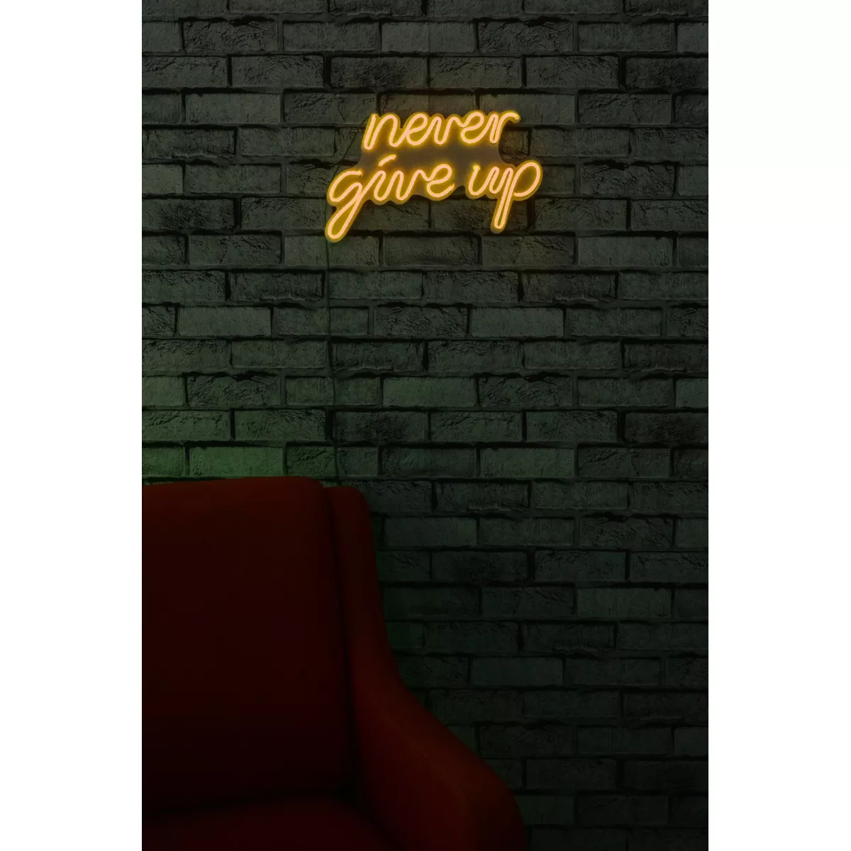 Ѕидна LED декорација Never Give Up - Yellow