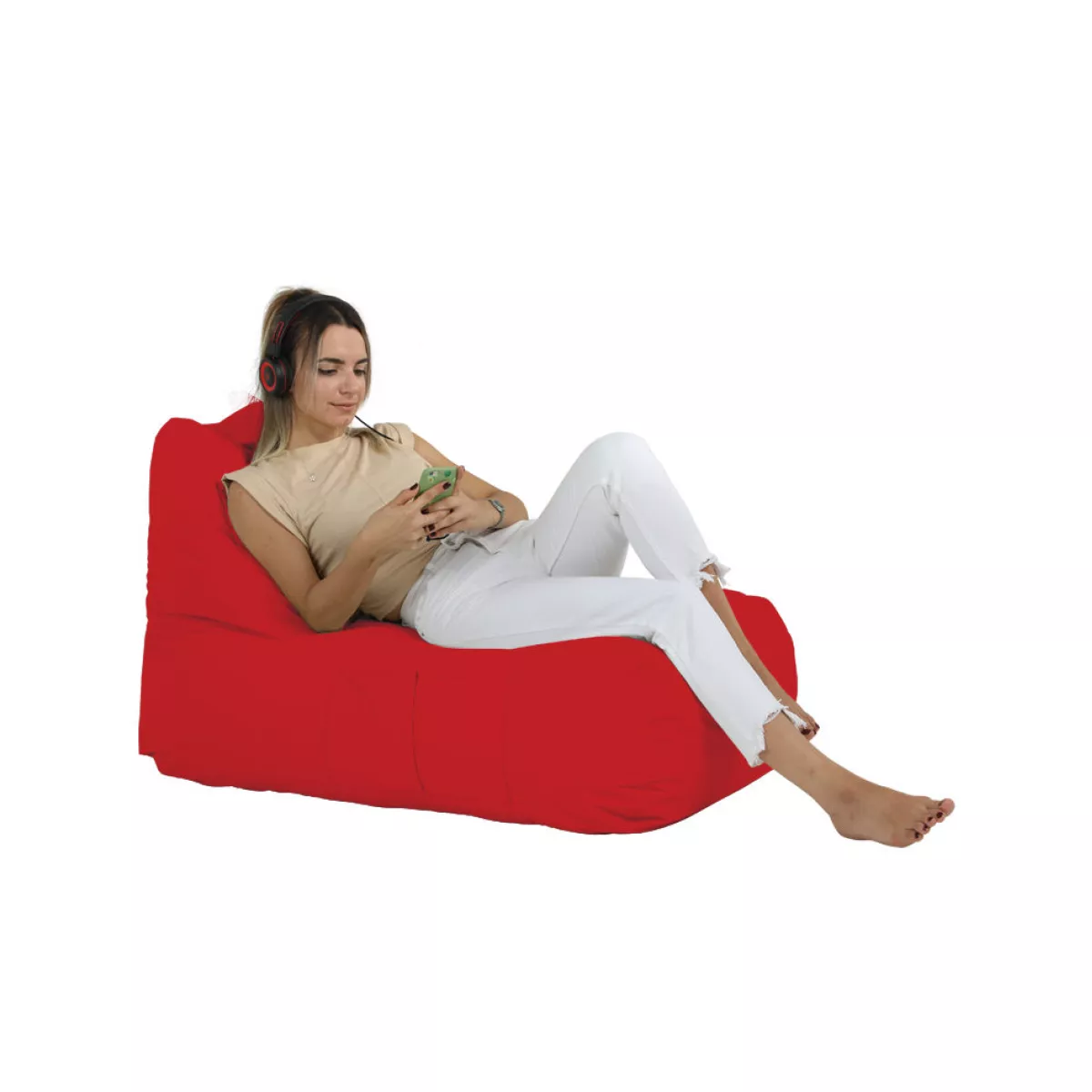 Bean Bag Trendy Comfort Bed Pouf - Red