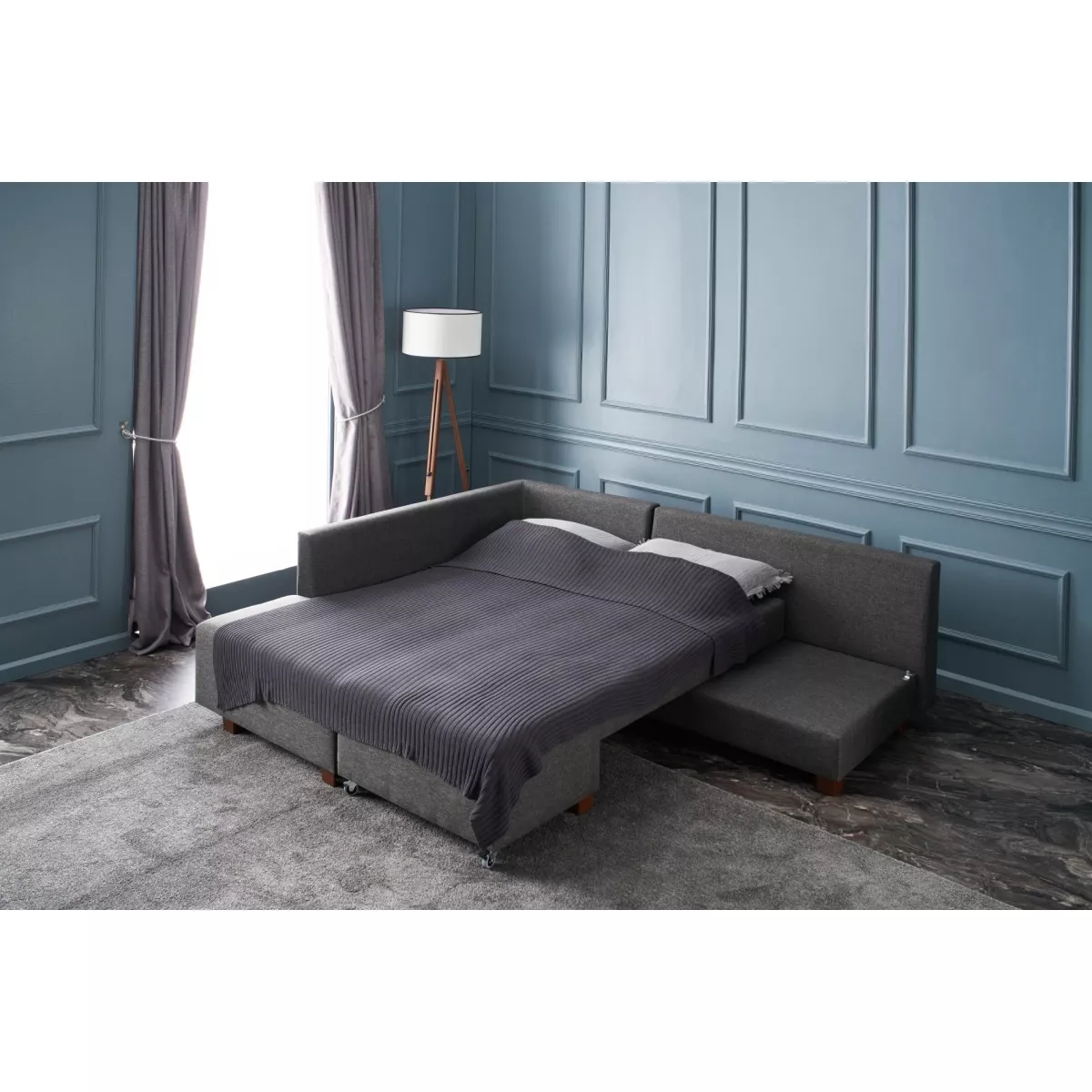 Софа Manama Corner Sofa Bed Left - Anthracite