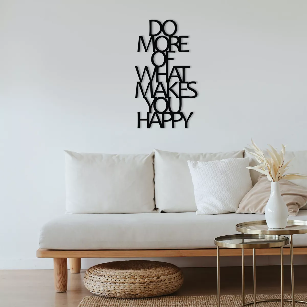 Метална ѕидна декорација Do More Of What Makes You Happy Metal Decor