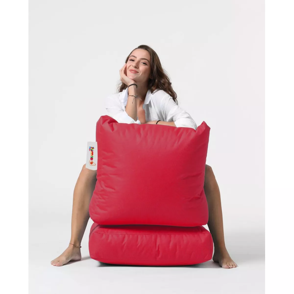 Bean Bag Siesta Sofa Bed Pouf - Red