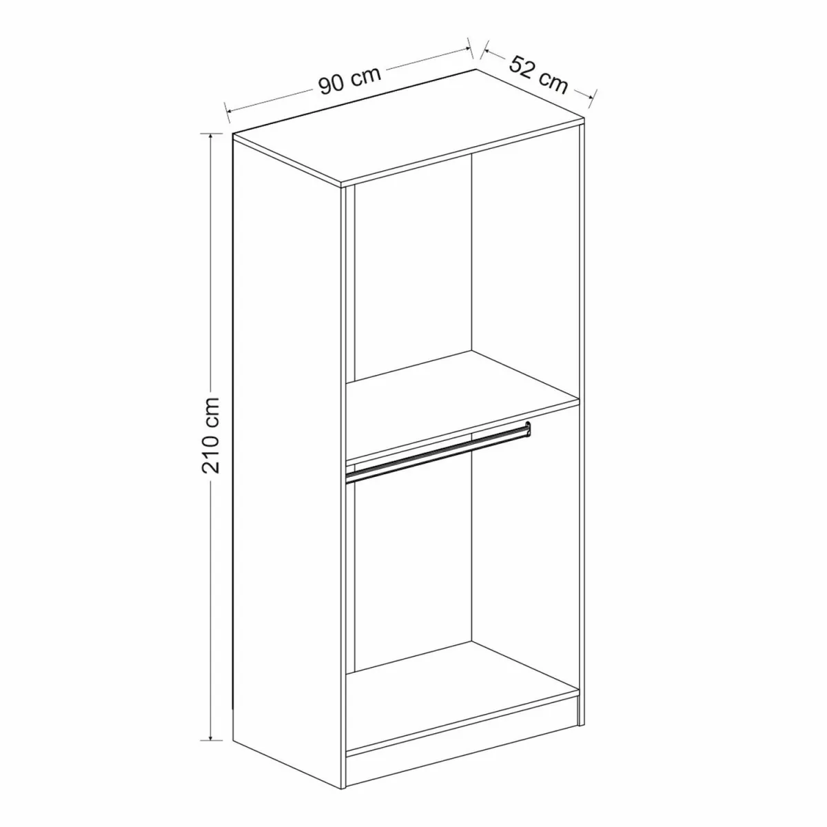 Плакар Kale Plus Membrane Anthracite - 210