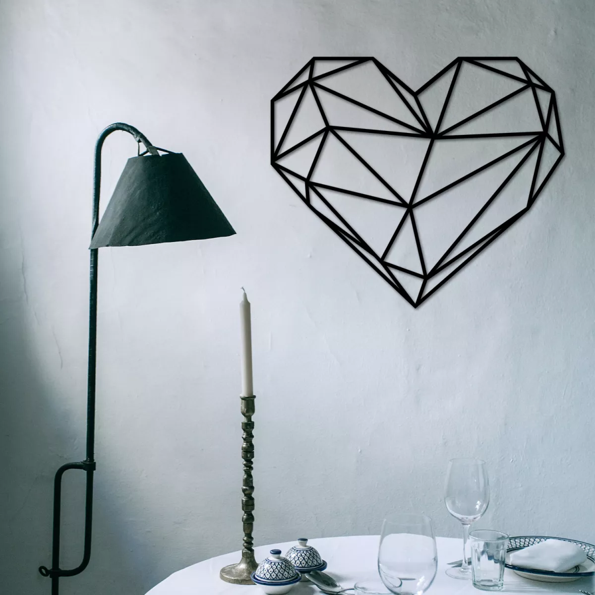 Метална ѕидна декорација Heart Metal Decor