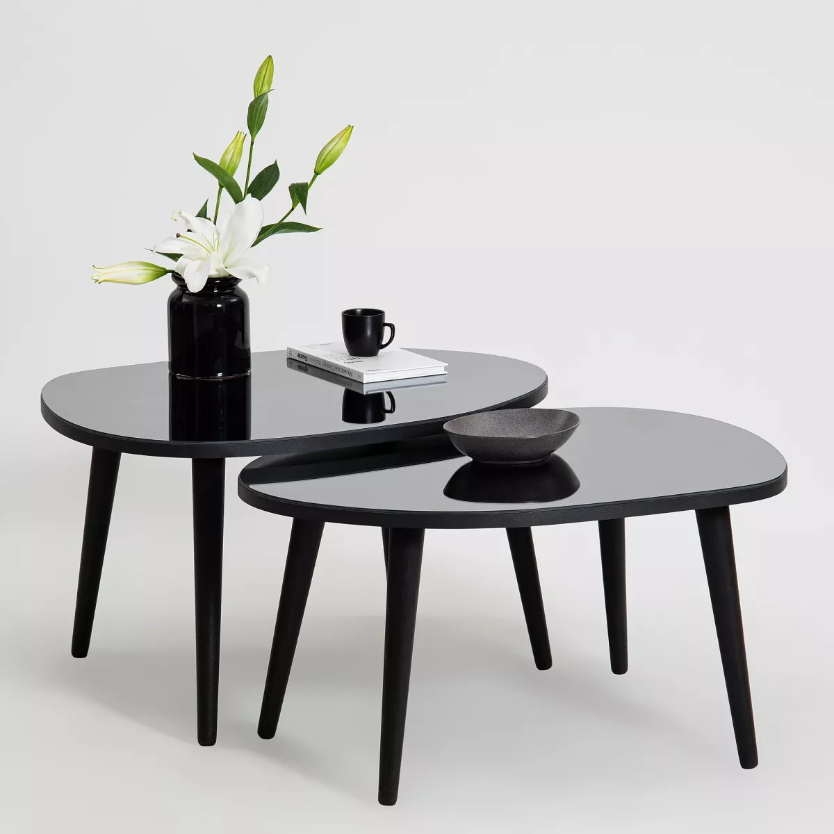 Клуб маса Gusto Set- Black, Fume