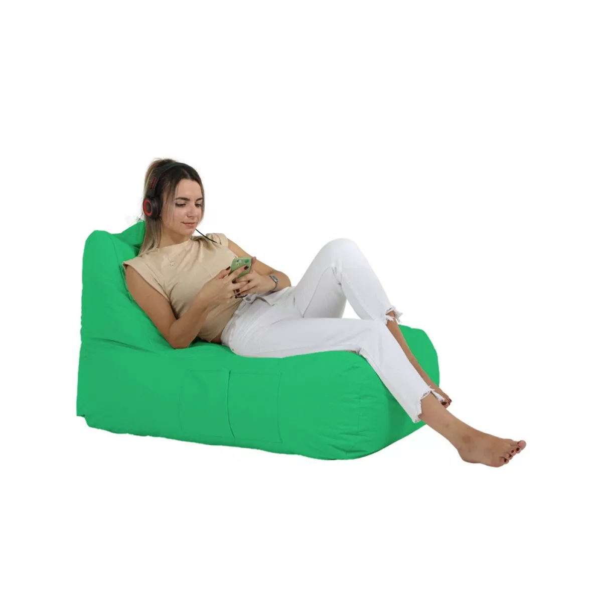 Bean Bag Trendy Comfort Bed Pouf - Green