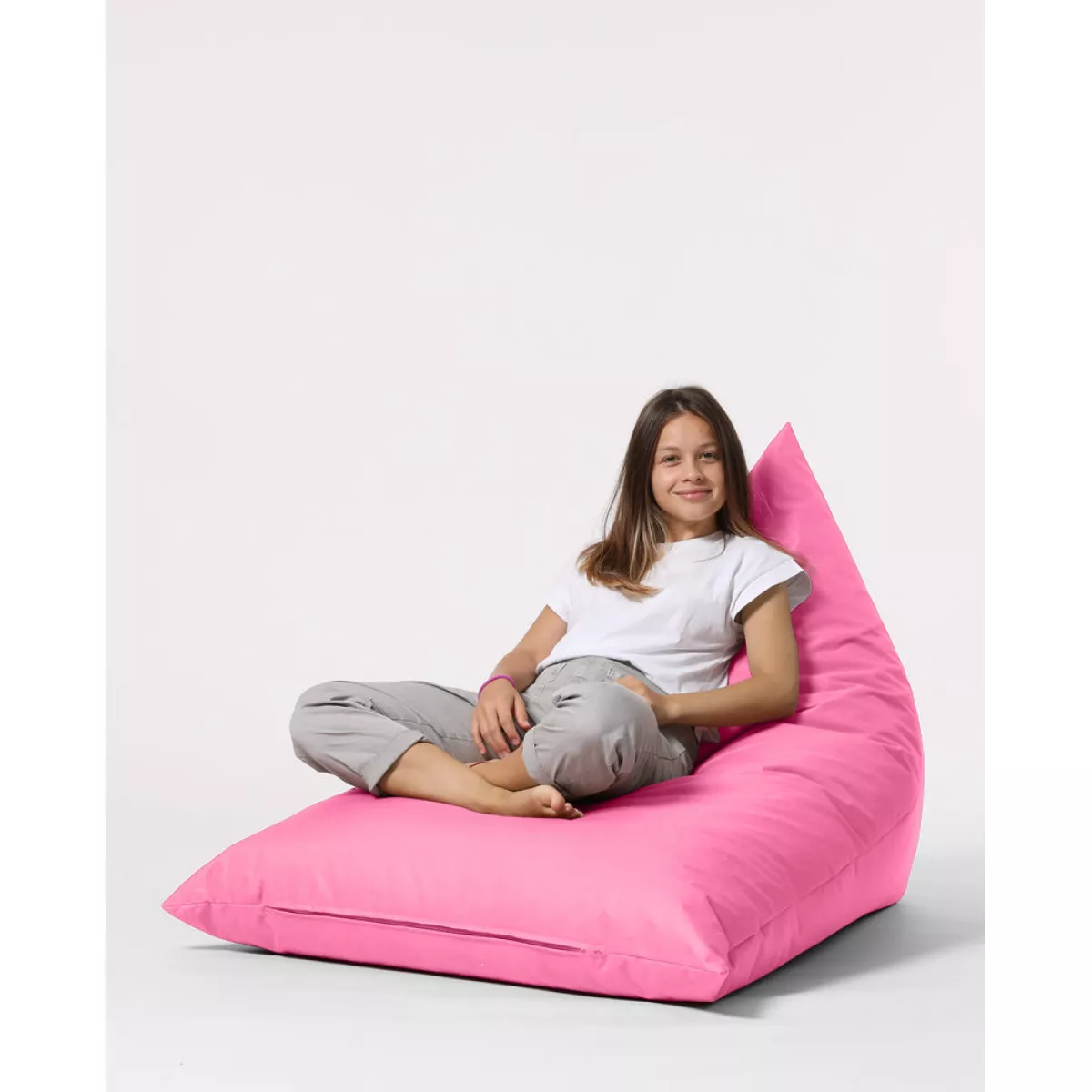 Bean Bag Pyramid Big Bed Pouf - Pink